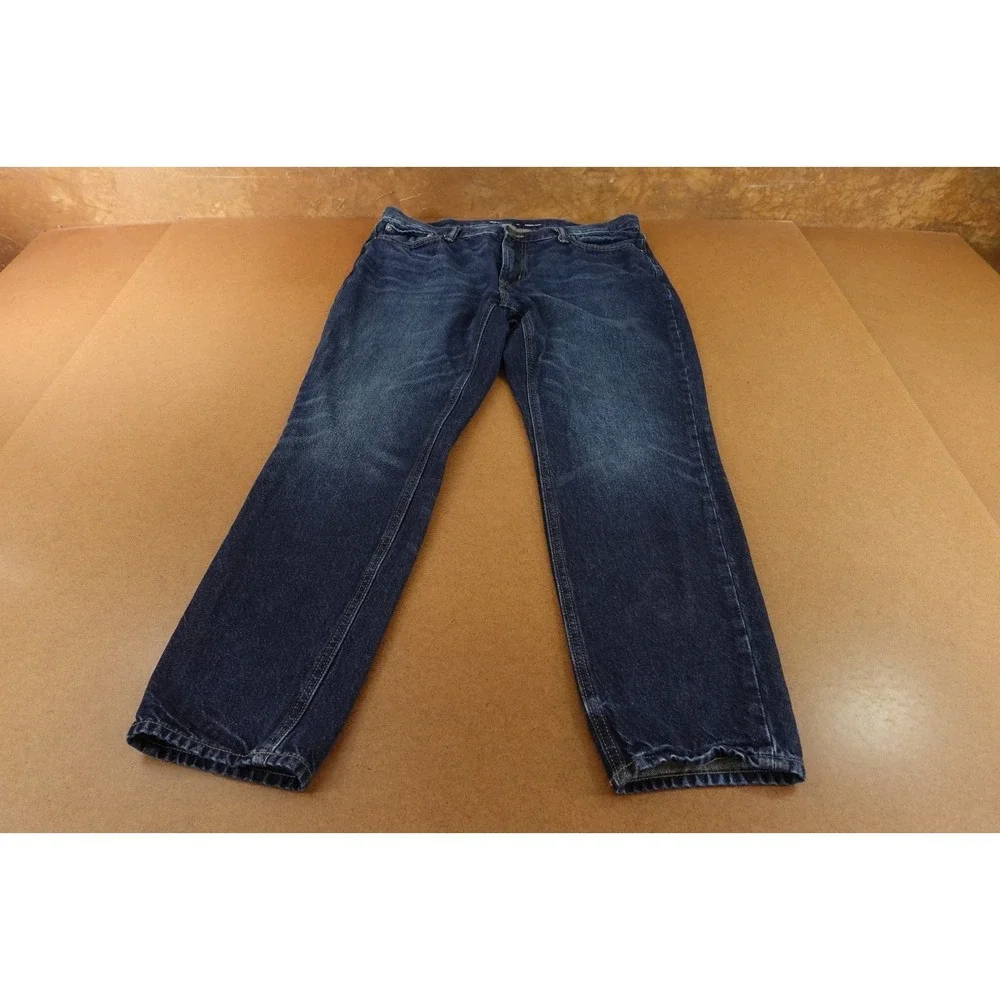 Old Navy Mens Size 38 x 32 Dark Wash Denim Straight Taper Leg Jeans